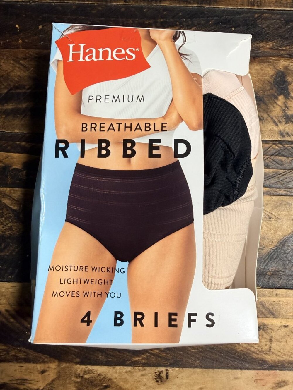 Hanes Premium Women’s Briefs Breathable Ribbed No Ride Up 4 Pack Size 9-2XL NEW